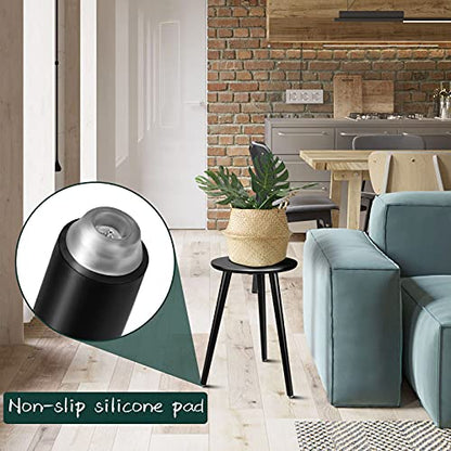 Uneedem Indoor Plant Stand, Modern Plant Table 16.5" Tall Wood Mid Century Flower Holder Small Round Side End Table - color: Black, size: 16.5"
