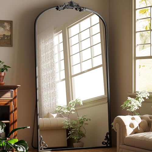 Easly 44"X72" Black Full Length Mirror, Vintage Floor Mirror for Home Decor - color: Black, size: 72"L x 44"W