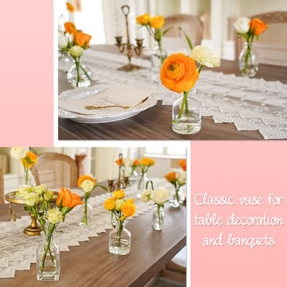 Bud Vases Set of 12, Clear Glass Bud Vase in Bulk, Small Vases - color: Clear Set of 12