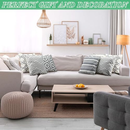 Flutesan 12 Pcs Pillow Covers 18x18 Geometric Linen for Couch, Gray - color: Gray