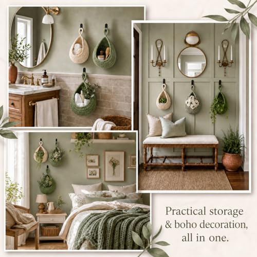 Honeydak 3 Hanging Baskets, Sage Green Mix, Classic Teardrop - color: Sage Green Mix, style: Classic Teardrop