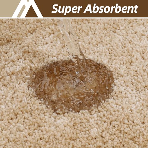 COSYHOMEER Extra Thick Bath Rugs for Bathroom Non Slip Bath Mat 20x32 Beige - color: Beige, size: 1'8" X 2'8" (Rectangular)