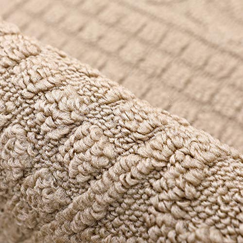 COSY HOMEER 32x20 Half Round Kitchen Rug,Non Slip Washable Mat,Beige 1PC - color: Beige, size: 1'8" x 2'8" (Semicircular)