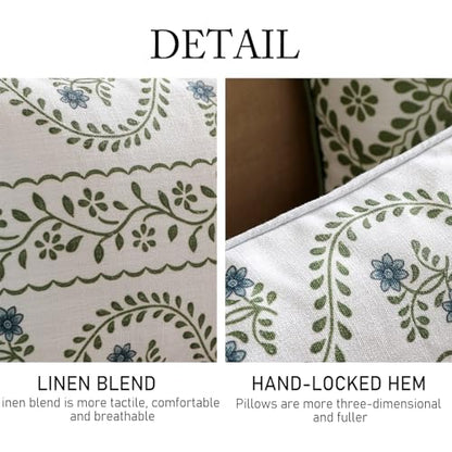 ISAENNE Designer Printed Rectangle Throw Pillow Cover,Set of 2,28"x12" - color: Mosella D, size: 28" x 12" (Pack of 2)