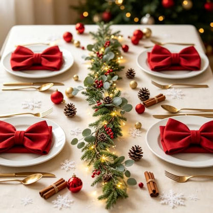 DR.DUDU 6FT Christmas Garland with Lights Mantel Decorations - size: 6FT
