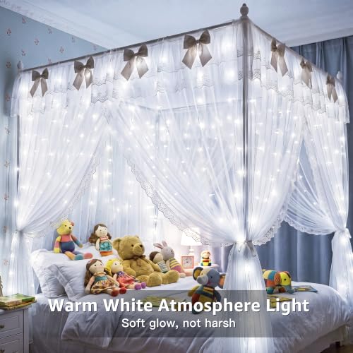 Ollny Curtain Lights 600 LED 19.7x9.8ft, Outdoor Waterproof String Lights - color: Cool White, size: 600 LED