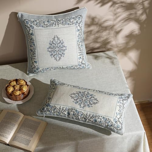 ISAENNE Designer Elegant Rectangle Throw Pillow Cover,Set of 2,20"x12" - color: Segerman a, size: 20" x 12" (Pack of 2)