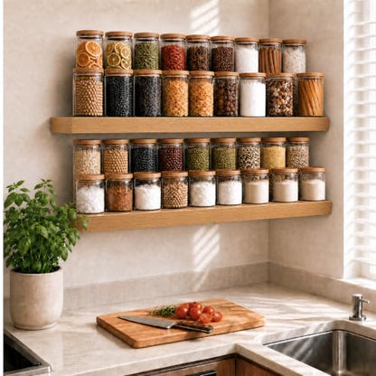 RICHER HOUSE 12 Inch Deep Floating Shelves, 36 Inch Long Wall Shelf, Oak - color: Oak, size: 36in