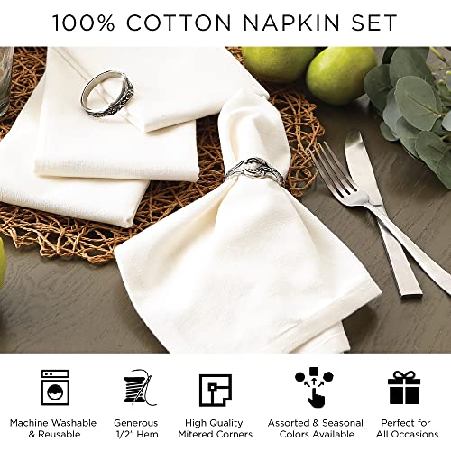 DII Lemon Bliss Tabletop Collection, Napkin Set, 6 Piece - size: 20" x 20" (Set of 6)