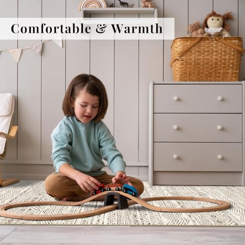 2x4 Runner Rug Washable Moroccan: Non Slip Entryway Throw Rugs Beige - color: Beige, size: 2' x 4'