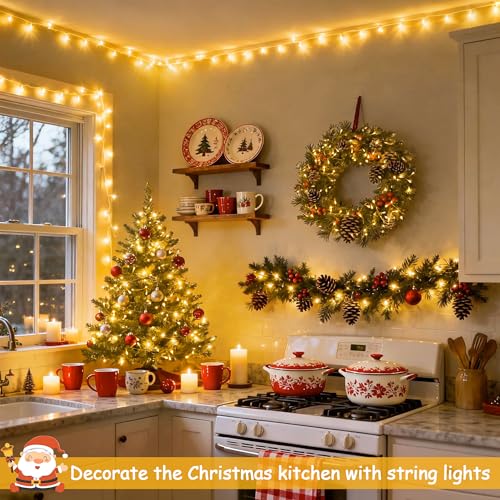 JMEXSUSS 100 LED String Lights Indoor Bedroom Warm White Christmas Lights - color: Warm White, size: 100 LED