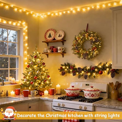 JMEXSUSS 100 LED String Lights Indoor Bedroom Warm White Christmas Lights - color: Warm White, size: 100 LED