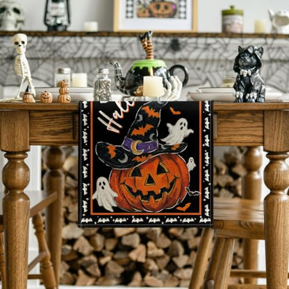 Artoid Mode 210 GSM Halloween Table Runner Home Party Decor 13x90 Inch - size: 13" x 90", Table Runner