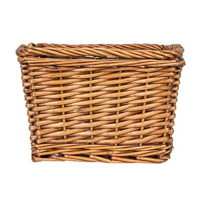 Household Essentials Woven Market Basket, Handwoven Willow Weave, Stylish Handles with Durable Metal Anchors, Classic and Versatile, Attractive, Spacious, Lightweight, Brown Stain - color: Stained Brown