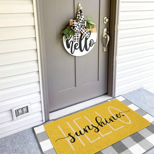 Maytycroco Summer Hello Sunshine Welcome Door Mat 30x17 Inch for Home Decor - color: Spring Summer-02