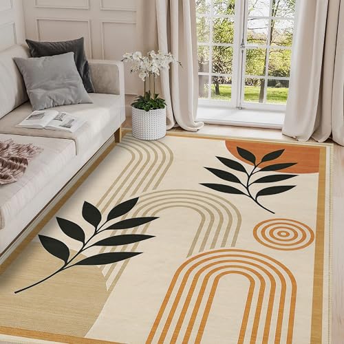 Boho Area Rug 4x6 for Living Room Mid Century Modern Area Rug - color: Boho, size: 4' x 6' (Rectangular)