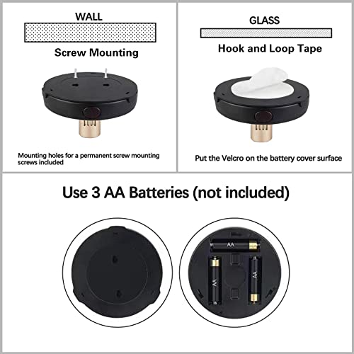 Battery Operated LED Spotlight, Indoor Picture Plant Spot Lights - color: Gold
