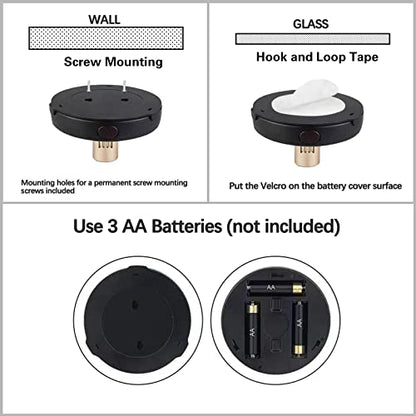 Battery Operated LED Spotlight, Indoor Picture Plant Spot Lights - color: Gold