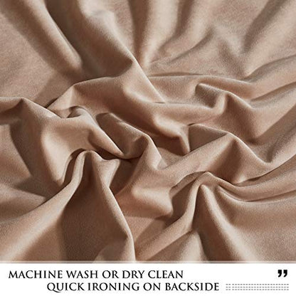 StangH Blush Beige Tassel Velvet Valances Curtains 52x18 Inch, 2 Panels - color: Blush Beige, size: 52"W x 18"L (Pack of 2)