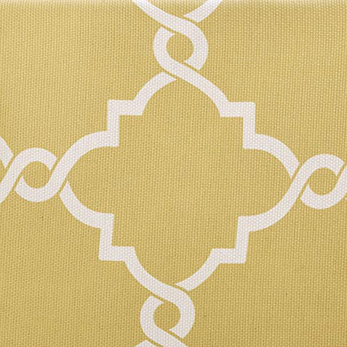 Madison Park Fretwork Print Window Curtain 1 Panel, 50x63 Yellow/White - color: Yellow/White, size: 50"W x 63"L (Pack of 1)