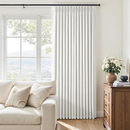 Topfinel Beige White Linen Pinch Pleated Blackout Curtains for Livingroom, 102 Inch Thermal Insulated Energy Saving Bedroom Drapes,Cozy Neutral Farmhouse 2 Panels Set, Beige White 40" W*102" L - color: Beigewhite, size: 40"W x 102"L (Pack of 2)