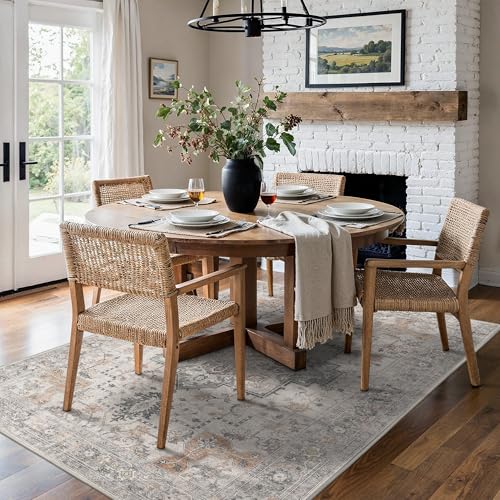 BESBLEE 5x7 Area Rug for Living Room,Washable Non Slip, Light Taupe Brown - color: Light Taupe Brown, size: 5' x 7' (Rectangular)
