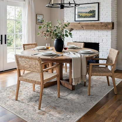 BESBLEE 5x7 Area Rug for Living Room,Washable Non Slip, Light Taupe Brown - color: Light Taupe Brown, size: 5' x 7' (Rectangular)
