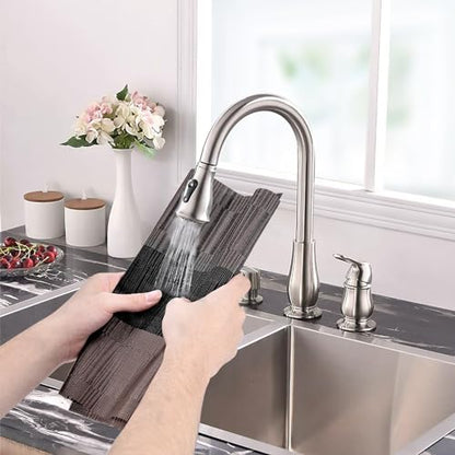 Aofmee Table Runner and Placemats Set of 6 Washable, Heat Resistant Place Mats with Table Runner, Woven Vinyl Table Placemats for Dining Table, Stain Resistant Kitchen Table Mats Sets, Easy to Clean - color: Brown, size: Set of 7