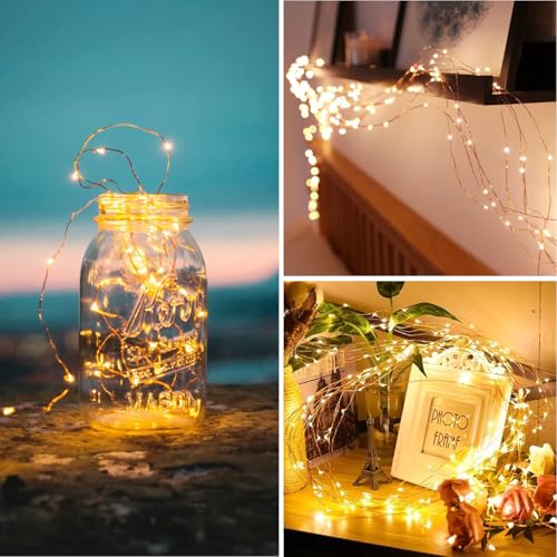 2 Pack Fairy Lights Battery Operated with Remote,String Lights for Bedroom - size: 40FT Battery Operated-2Pack