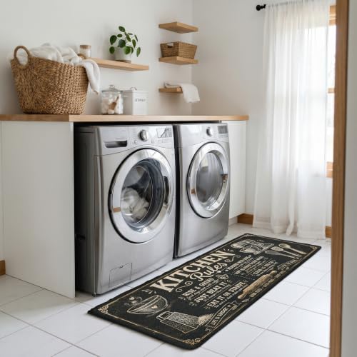 Kitchen Rugs for Floor 2 Pcs Memory Foam Padded Anti Fatigue Kitchen Mat - color: I Love My