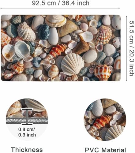 Kitchen Floor Mat 36x20in Waterproof Anti-Fatigue Kitchen Mats - color: Sea Shell