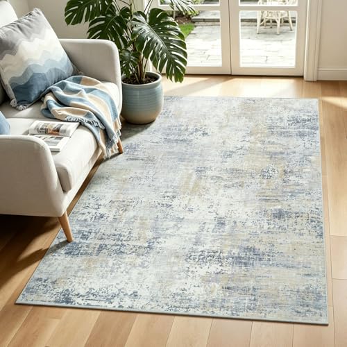 3x5 Area Rug Washable Non Slip, Kithcen Indoor Entrance Door Mat - color: Blue, size: 3' x 5' (Rectangular)