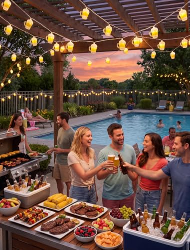 8.5FT Beer Mug String Lights Outdoor, 10 LED Tropical Beach Themed Lights - color: Beer Mug String Lights