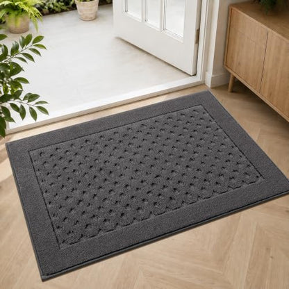Dirt Trapper Door Mat 20"x 32", Non-Slip Entryway Rugs, Dark Grey - color: Dark Gray, size: 20" x 32"