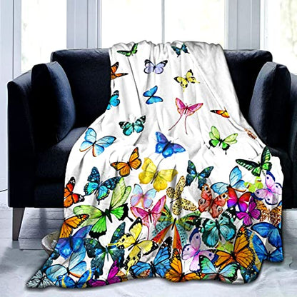Butterfly Blanket Beautiful Butterfly Throw Blanket Ultra Soft Blankets Lightweight Cozy for Bed Couch Sofa 50"x40" - color: Butterfly 3, size: 50"x40"