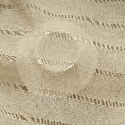 Demetex Semi Sheer Curtains 63 Inches Long Semi Sheer Curtain Panel Striped Texture Window Curtains for Living Room Nursery, Set of 2, 54 x 63 inch Length, Linen - color: Striped Linen, size: 54"W x 63"L (Pack of 2)