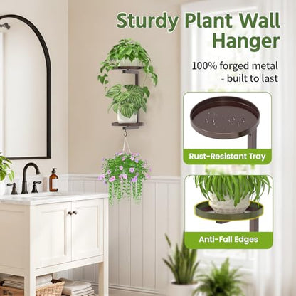LASZOLA Plant Hanger Holder Window Shelf Wall Mounted Indoor, 2 Pcs Bronze - color: Classic Bronze, size: 2
