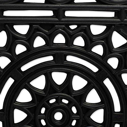 DII High Traffic All-Weather Rubber Doormat, 18x30, Sun Scroll - color: Sun Scroll, size: 1'6" x 2'6" (Rectangular)