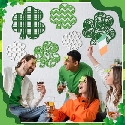 CroBlissful 6 Pcs Fall Wall Decor Autumn Wooden Wall Art,Shamrock,9.45 in - size: 9.45 in, style: Rustic