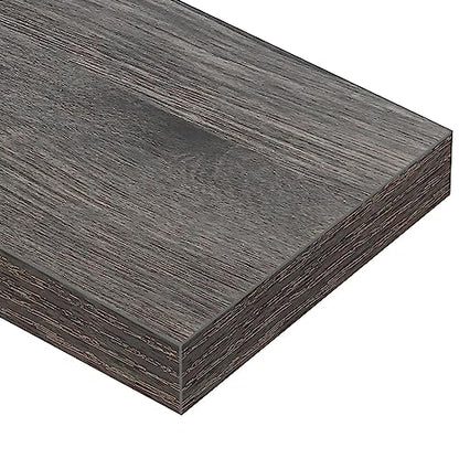 QEEIG Extra Long Floating Shelves for Wall (Grey, Set of 2, 47.2") - color: D. Grey, size: 47.2"