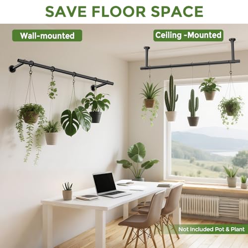 Window Plant Hanger Indoor, 32 Inch Heavy Duty Plant Hanging Rod - size: 32 Inch