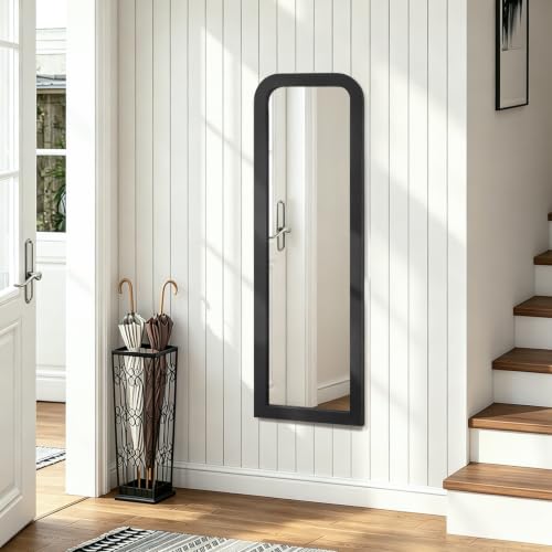 AAZZKANG Wall Mirror Full Length Rectangle Large Black Wood Framed 43"x14" - color: Black, size: 43"L x 14"W