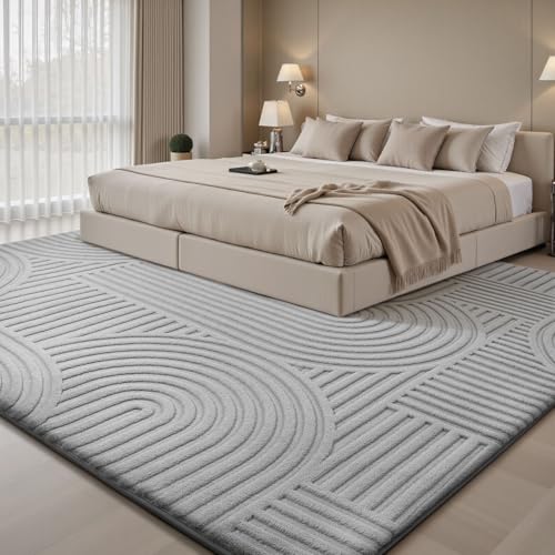 Sour Lemon 5x7 Area Rugs for Living Room Bedroom, Grey Rug Large Carpet - color: Light Grey, size: 5' x 7' (Rectangular)