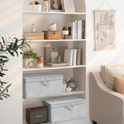 GRANNY SAYS Extra Large Storage Bins with Lids, Closet Bins, Gray - color: Gray, size: Extra Large - 2 Pack