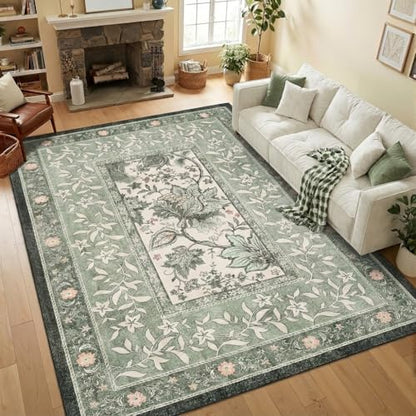 GarveeHome Area Rug - color: Sage Grove, size: 6' x 8' (Rectangular)