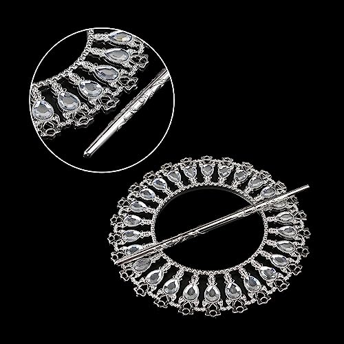 2 Pack Shiny Silver Curtain Tiebacks Round Holdbacks, 26 Crystals - style: 26 Crystals Silver
