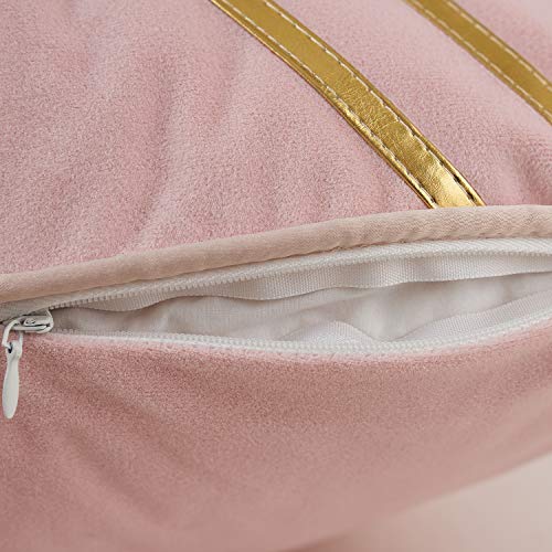 Avigers Throw Pillow Cover 18 x 18 Inch, Pink, Velvet, Hidden Zipper - color: Pink, size: 18" x 18" (Pack of 1)