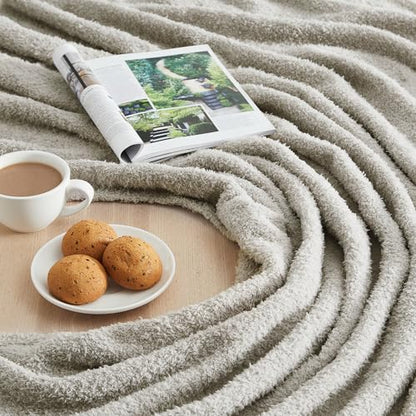 CYMULA Super Soft Knit Throw Blanket Twin Size Light Grey-Lightweight Plush Fuzzy Fluffy Warm Cozy Blankets and Throws for Sofa Bed All Season Use, 60x80 inches - color: Light Grey, size: Twin(60"x80")