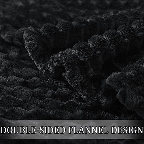 Exclusivo Mezcla 3D Fleece Twin Size Blanket for Bed, Black - color: Black, size: Twin ( 60x80 IN )