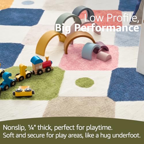 jinchan 2x6 Runner Rug Colorful Checkered Washable Kids Rug Playful Hallway - color: Diamond Circus, size: 2' x 6' (Rectangular)